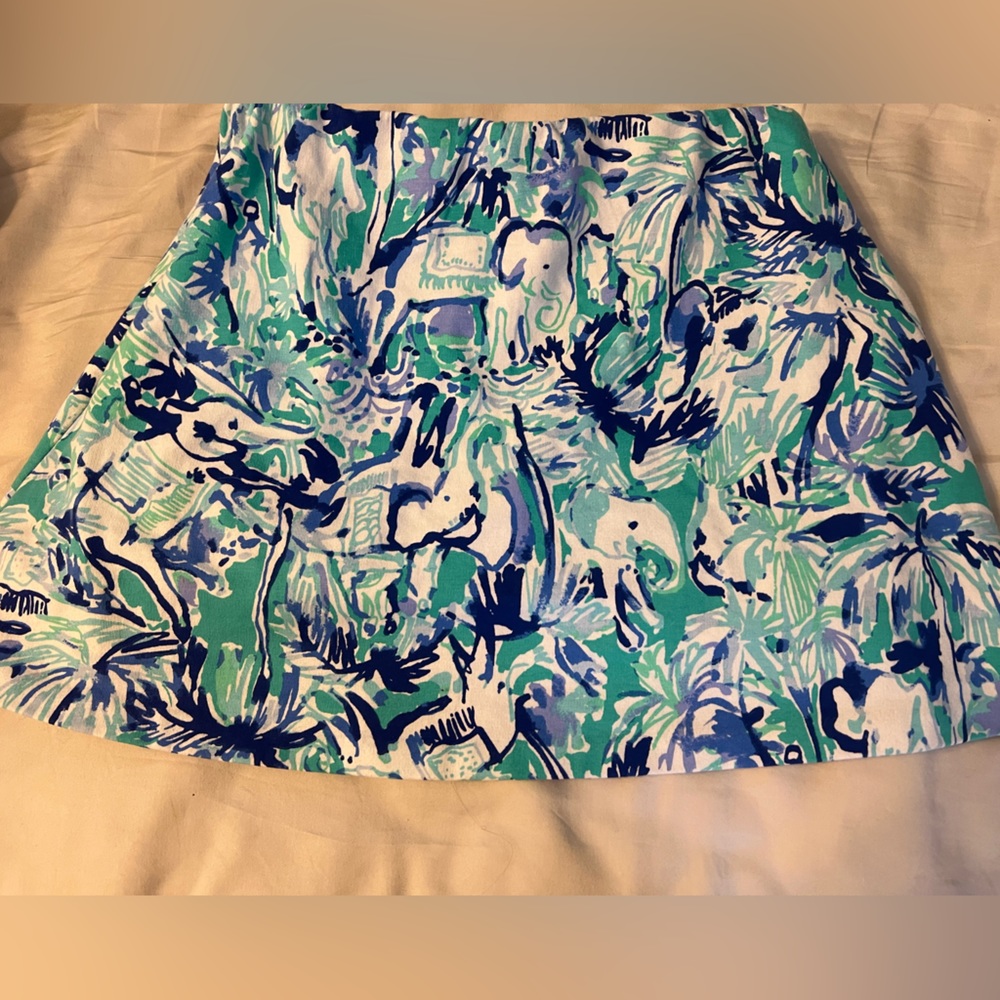 Lilly Pulitzer💕 Madison Skort XS tropical turquoise elephant pattern
